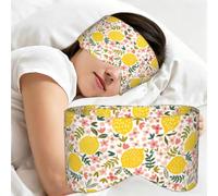 Floral Lemon Lemon Yellow, Sleep Mask for Home Travel, Full Eye Covers Light Blocking Eye Mask Sleep Eye and Ear Muffs