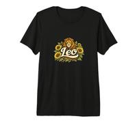 Floral Leo Zodiac Lion Premium T-Shirt