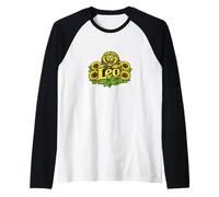 Floral Leo Zodiac Lion Raglan Baseball Tee