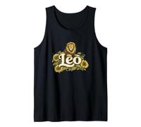 Floral Leo Zodiac Lion Tank Top