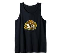Floral Leo Zodiac Lion Tank Top