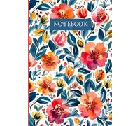 Floral Lined Journal for Women | Elegant Flower Print Notebook for Work, School, or Journaling | 6x9” Writing Notebook with 109 Lined Pages | Cute ... for daily notes, journaling, and planning