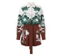Floral Long Sleeve Jumpsuit - female - Valentino Garavani - Playsuits - Multicolor - S - Jumpsuits & Playsuits S