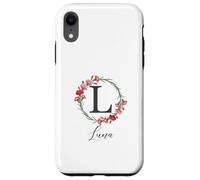 Floral Luna Name Flower Personalized Name Luna Case for iPhone XR