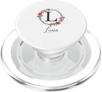 Floral Luna Name Flower Personalized Name Luna PopSockets PopGrip for MagSafe