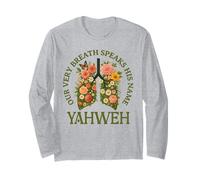 Floral Lungs Christian YHWH Our Very Breath Speaks His Name Long Sleeve T-Shirt