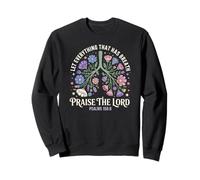 Floral Lungs Psalms Christian Scripture Bible Verse Sweatshirt
