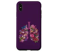 Floral Lungs Respiratory Anatomy Butterfly Nature Art Case for iPhone XS Max