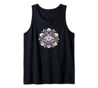 Floral Mandala Watercolor Boho Flower Symmetry Tank Top