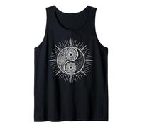 Floral Mandala Yin Yang Sun Minimal Tai Chi Meditation Tank Top