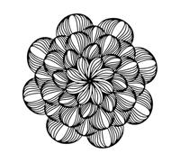 Floral Mandalas Engraving Decals 54.6x54.6cm Easy Installation Black