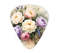 Floral Melody Harmony Guitar Picks Gift Set - 12 Smooth Durable Plectrums For Acoustic, Electric & Bass Guitar, Perfect Present For Guitar Lovers & Musicians