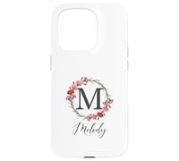Floral Melody Name Flower Personalized Name Melody Case for iPhone 15 Pro