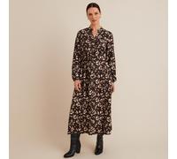 Floral Midi Shift Dress floral print/black