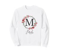Floral Mila Name Flower Personalized Name Mila Sweatshirt