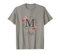 Floral Mila Name Flower Personalized Name Mila T-Shirt