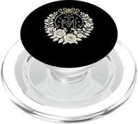 Floral Miraculous Medal Marian Catholic Devotion PopSockets PopGrip for MagSafe