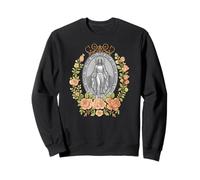 Floral Miraculous Medal Marian Catholic Devotion Sweatshirt