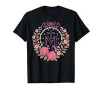 Floral Miraculous Medal Marian Catholic Devotion T-Shirt
