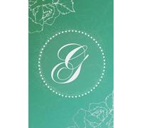 Floral Monogram Journal Elegant Lined Notebook with Letter G Cover Gradient Green and White Journal 6 X 9 Inches Perfect Gift for Women and Girls