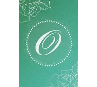 Floral Monogram Journal Elegant Lined Notebook with Letter O Cover Gradient Green and White Journal 6 X 9 Inches Perfect Gift for Women and Girls