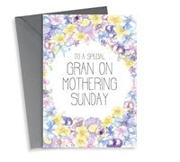 Floral Mothering Sunday card for your Gran