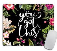 Floral Mouse Pad Motiavation Quote You Got This Neoprene Inspirational Quote Mousepad Office Space Decor Home Office Computer Accessories Mousepads Watercolor Vintage Flower Design