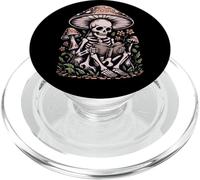 Floral Mushroom Skeleton Reading Book Gothic Retro PopSockets PopGrip for MagSafe