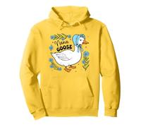 Floral Nana Goose Cute Silly Goose Mother's Day Womens Pullover Hoodie