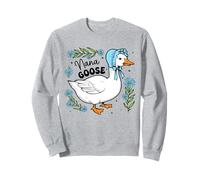 Floral Nana Goose Cute Silly Goose Mother's Day Womens Sweatshirt