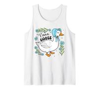 Floral Nana Goose Cute Silly Goose Mother's Day Womens Tank Top