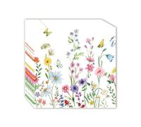 Floral Napkins Disposable Party Napkins, 40Pcs Flower Napkins Afternoon Tea Decorations, Butterfly Flowers Serviettes Napkins for Birthday Baby Shower Wedding Garden