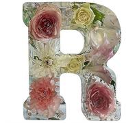Floral Night Light,Personalized Floral Resin LED Letter Night Light,A-Z Initial Table Lamp,DIY FloralLetter Name NightLight,Handcrafted Real Dried Flowers Home Decor Gift for Birthday,Mother’s Day