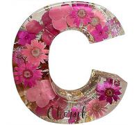 Floral Night Light,Personalized Floral Resin LED Letter Night Light,A-Z Initial Table Lamp,DIY FloralLetter Name NightLight,Handcrafted Real Dried Flowers Home Decor Gift for Birthday,Mother’s Day