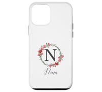 Floral Nina Name Flower Personalized Name Nina Case for iPhone 12 mini