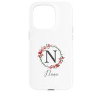Floral Nina Name Flower Personalized Name Nina Case for iPhone 15 Pro