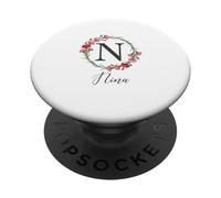 Floral Nina Name Flower Personalized Name Nina PopSockets Adhesive PopGrip