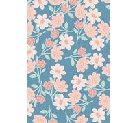 Floral Notebook - Dusty teal background: Quaderno con fogli a righe, per scrivere e prendere appunti | 200 pagine | Formato A5 | Quaderno Floreale - Sfondo Blu Petrolio