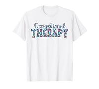 Floral Occupational Therapy Physical OT Pediatric Therapists T-Shirt