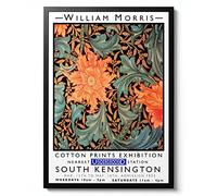 Floral Orange Print, William Morris Poster, Museum Art Exhibition Print, Vintage Modern Minimalist Wall Art, Art Gift Idea, Archival Matte, A3 (Print Only) - 42x29.7cm