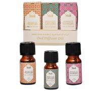 Floral Oud Diffuser Oil Set by Dukhni | 3x10ml Oud Essential Oils for Home