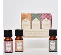 Floral Oud Diffuser Oils by Dukhni Eid and Ramadan Gifts | 3 x 10ml Oud Essential Oils for Diffusers, Humidifiers | Arabic Oudh Oil for Relaxation, Massage & Aromatherapy | Halal, Pure & Alcohol-Free