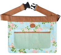 Floral Outdoor Gardening Tool Belt Adjustable Durable 4 Pockets Waist Apron (46cm x 35cm)