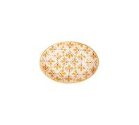 Floral Oval Stoneware Soap Dish with Yellow Print with Holes for Drainage 14 x 9.5 x 2 cm