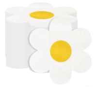 Floral Paper Napkins 100 Pack for Daisy Print Cocktail Floral | Charming for daisy print, vibrant yellow color, for ideal for spring themes, 100 pieces per pack, eco-conscious choice