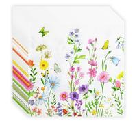 Floral Paper Napkins, 40PCS Floral Disposable Party Serviettes for Bridal Shower, Afternoon Tea Party Supplies, English Garden Party Decorations, 33cm x 33cm