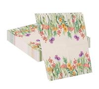 Floral Party Napkins | Tea Napkins 20 Sheets | Ideal for Parties, Baby Showers, Birthdays | Durable Paper, Non Tear Easy, Wild Flowers Design, Skin-Friendly
