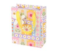 Floral Patchwork Print Gift Bag | Spring Birthday & Easter Gift Wrapping | Daisy & Duck Collection