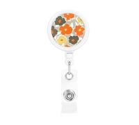 Floral Pattern (2) Print Retractable Badge Holder, Cute Nursing Badge Reel, Badge Clip Id Card Holders