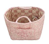 Floral Pattern Foldable Laundry Basket Large Capacity Boho Fabric Storage Basket Portable Quilted Basket for Clothes Toys Household Organizer Hamper for Home, Picnic, Shopping,Travel